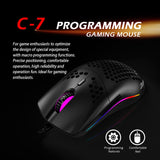 ZELOTES C7 RGB Wired Mouse - 7 Buttons, Hollow Design