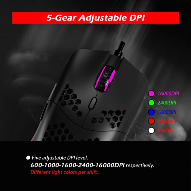 ZELOTES C7 RGB Wired Mouse - 7 Buttons, Hollow Design