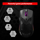 ZELOTES C7 RGB Wired Mouse - 7 Buttons, Hollow Design