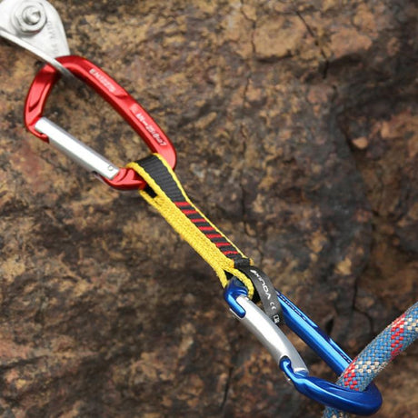 XINDA XD-CP05/06 Outdoor Mountaineering Climbing Straight Door Curved Door Fast Hanging Safety Buckle Flat Belt - LYDARZ