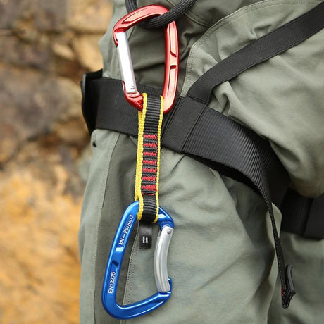 XINDA XD-CP05/06 Outdoor Mountaineering Climbing Straight Door Curved Door Fast Hanging Safety Buckle Flat Belt - LYDARZ