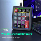 Teclado mecánico para juegos MKESPN K812 GASKET de aleación de aluminio RGB con intercambio en caliente - Diseño mini con cable personalizado
