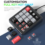 Teclado mecánico para juegos MKESPN K812 GASKET de aleación de aluminio RGB con intercambio en caliente - Diseño mini con cable personalizado