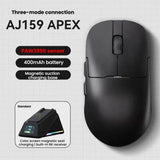 Ajazz AJ159 Wireless Gaming Mouse: Lightweight, Tri-Mode, PAW3395, Charging Dock