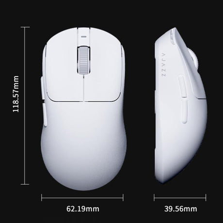 Ajazz AJ199 MAX Wireless 2.4GHz Wired BT Tri-Mode Mouse PAW3395 Lightweight Gaming Mouse - LYDARZ