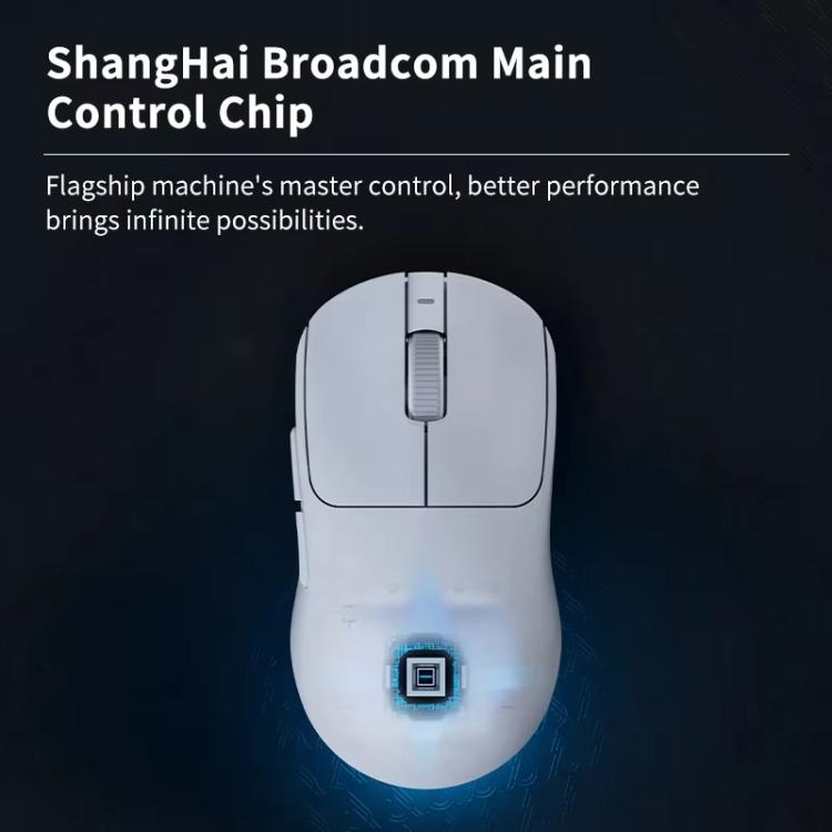 Ajazz AJ199 MAX Wireless 2.4GHz Wired BT Tri-Mode Mouse PAW3395 Lightweight Gaming Mouse - LYDARZ