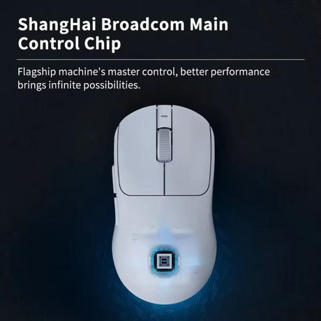 Ajazz AJ199 MAX Wireless 2.4GHz Wired BT Tri-Mode Mouse PAW3395 Lightweight Gaming Mouse - LYDARZ