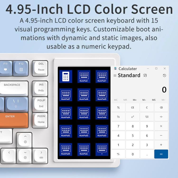 Ajaz AKP815: RGB Mechanical Keyboard w/ LCD & Custom Drivers