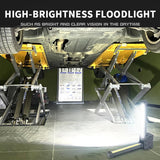 Double-Sided COB Work Light with 90-Degree Folding Design, Magnet, and Hook for Maintenance