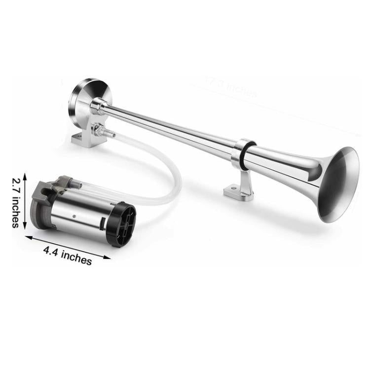Compresor de aire para coche de 12 V - Bocina eléctrica plateada para vehículos