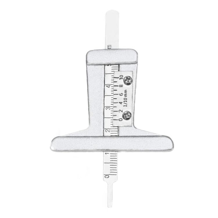 0-50mm Stainless Steel Tire Tread Depth Gauge with Screw for Accurate Measurements