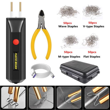 Lithium Plastic Welding Machine Rechargeable Cordless Car Bumper Plastic Repair Welder Parts Repair Tool - LYDARZ