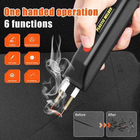 Lithium Plastic Welding Machine Rechargeable Cordless Car Bumper Plastic Repair Welder Parts Repair Tool - LYDARZ