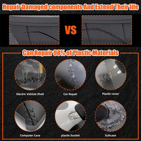 Lithium Plastic Welding Machine Rechargeable Cordless Car Bumper Plastic Repair Welder Parts Repair Tool - LYDARZ
