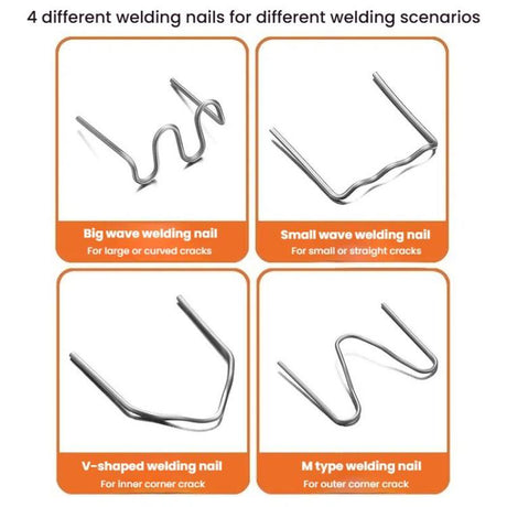 Car Bumper Welding Plastic Welding Tools Welding Wire Patch Nail Hot Stapler Repair Welder - LYDARZ