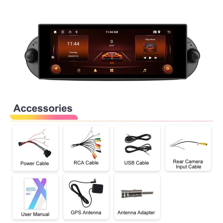 Reproductor Android para Volkswagen Beetle 2002-2010, pantalla horizontal de 6,86 pulgadas, 2+64 GB, estándar, estándar + AHD + micrófono
