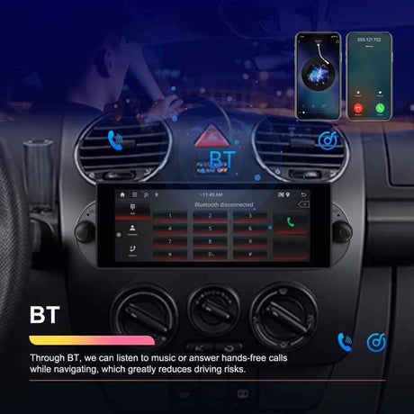 For Volkswagen Beetle 2002-2010 6.86 inch 2+64G Horizontal Screen Android Car Player, Standard, Standard+AHD+Microphone