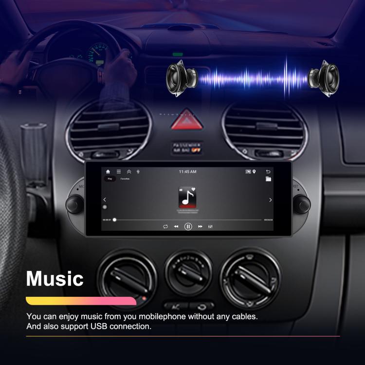 Reproductor Android para Volkswagen Beetle 2002-2010, pantalla horizontal de 6,86 pulgadas, 2+64 GB, estándar, estándar + AHD + micrófono