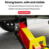 Horizontal Hydraulic Car Jack - Manual Tire Change Lifting Tool