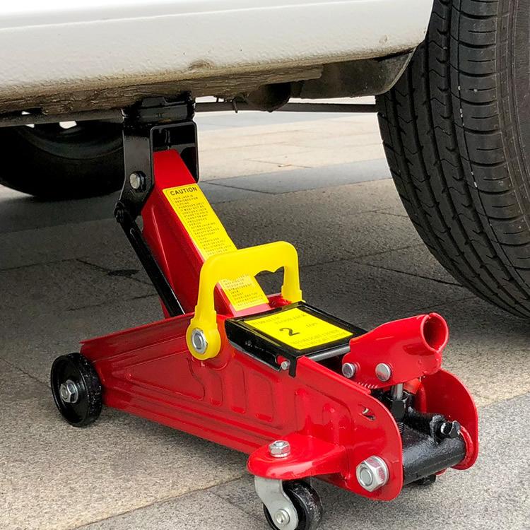 Horizontal Hydraulic Car Jack - Manual Tire Change Lifting Tool