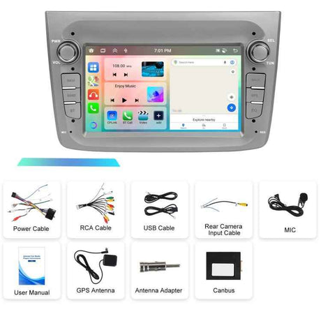 For Alfa Romeo MITO 2008-2016 7 inch Horizontal Screen Android 15 Carplay Car Center Control Integrated Machine, 4+64G, 2+64G