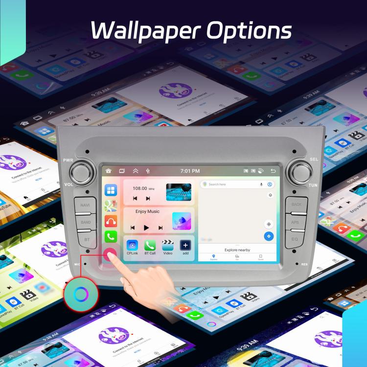 Para Alfa Romeo MITO 2008-2016, pantalla horizontal de 7 pulgadas, Android 15, Carplay, control central integrado, 4+64 GB, 2+64 GB