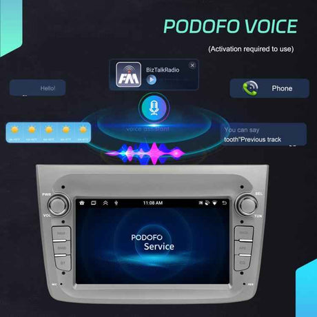 For Alfa Romeo MITO 2008-2016 7 inch Horizontal Screen Android 15 Carplay Car Center Control Integrated Machine, 4+64G, 2+64G