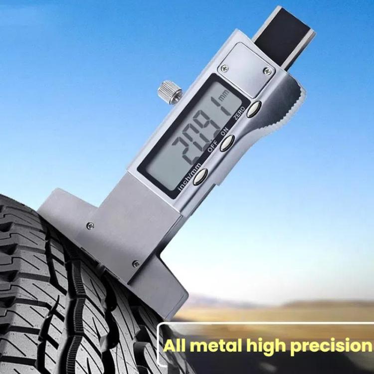 Medidor digital de profundidad de la banda de rodadura de neumáticos Syntek: calibrador con pantalla electrónica para mediciones de 0 a 25 mm