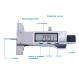 Medidor digital de profundidad de la banda de rodadura de neumáticos Syntek: calibrador con pantalla electrónica para mediciones de 0 a 25 mm