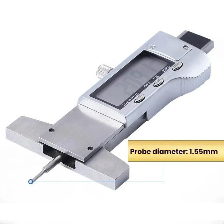 Medidor digital de profundidad de la banda de rodadura de neumáticos Syntek: calibrador con pantalla electrónica para mediciones de 0 a 25 mm