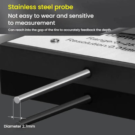 Syntek Digital Depth Ruler 0-25mm Electronic Tire Tread Measuring Ruler - LYDARZ