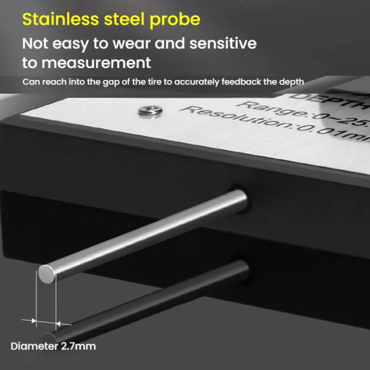 Syntek Digital Depth Ruler 0-25mm for Accurate Tire Tread Measurement