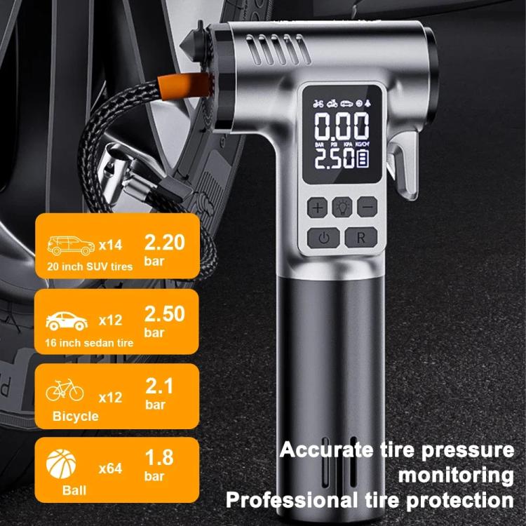 Bomba de aire para coche con herramienta de corte para romper ventanas - Bomba de aire portátil eléctrica