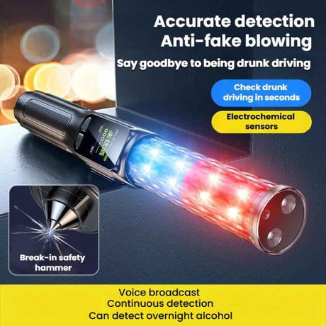 Multifunctional Baton Handheld Alcohol Tester Breath Electrochemical Alcohol Tester