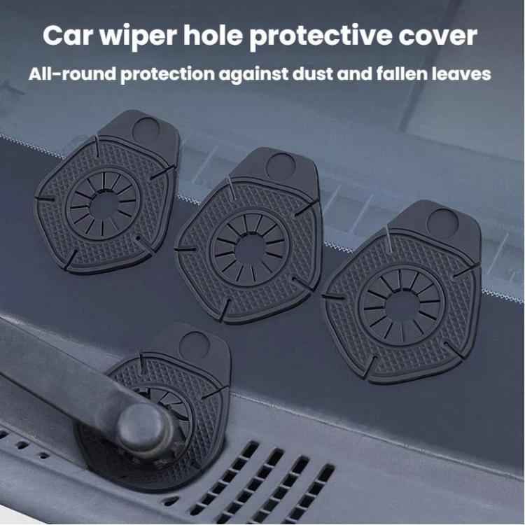 10pcs Car Wiper Hole Protective Cover Wiper Dust-Proof Leak-Proof Plug Protective Silicone Pad