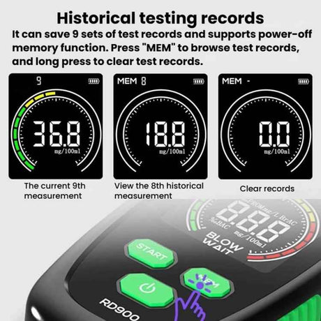 R&D INSTRUMENTS RD900 High-Sensitivity Rapid Screening Alcohol Tester Portable Breath Alcohol Detector, RD900