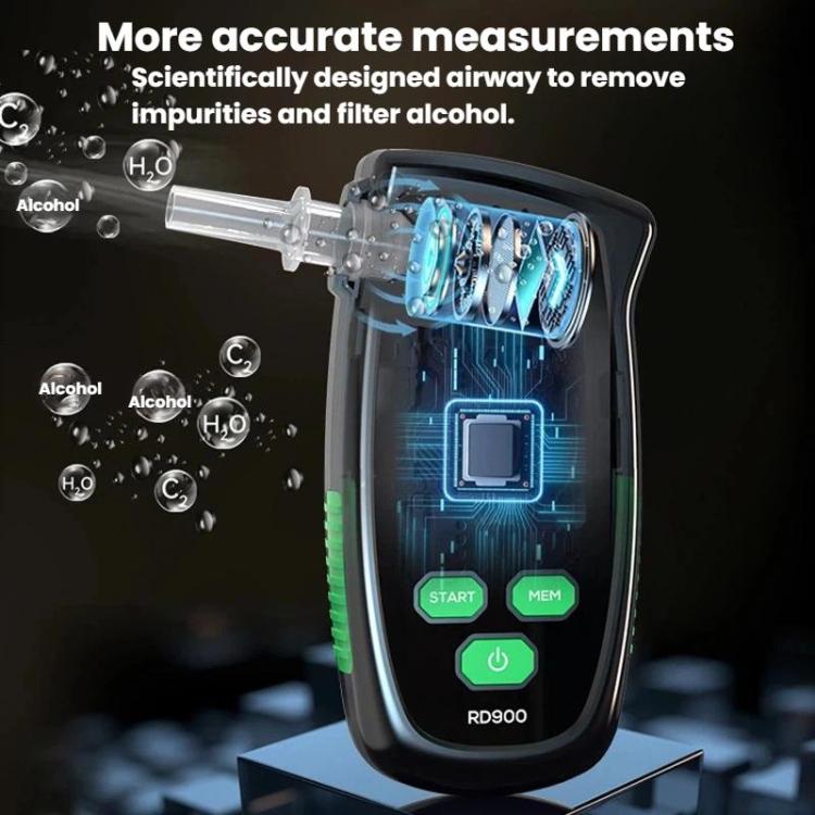 R&D INSTRUMENTS RD900 High-Sensitivity Rapid Screening Alcohol Tester Portable Breath Alcohol Detector, RD900