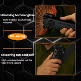 SB-2026 Car Window Breaking Safety Hammer Multi-Functional Emergency Light & Seatbelt Cutter Escape Tool