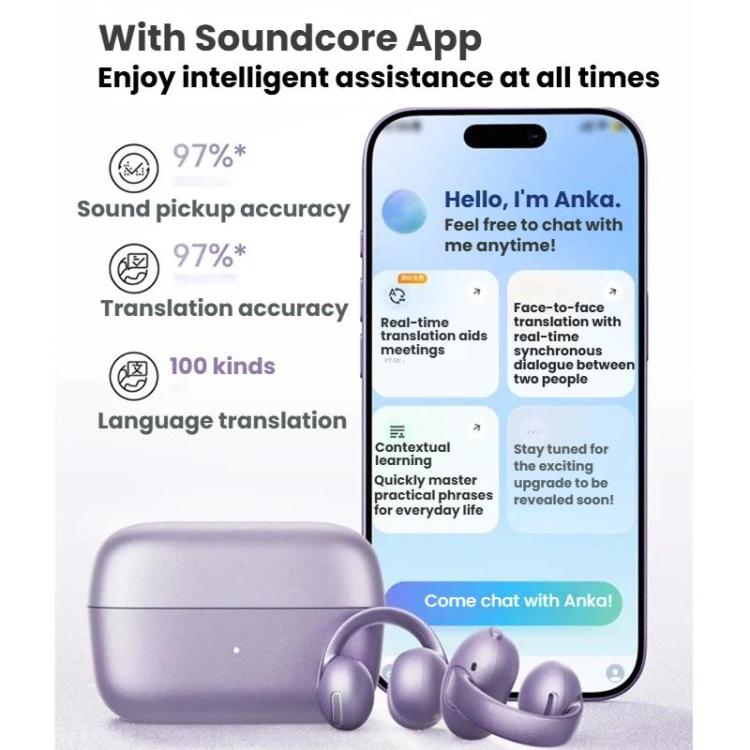 ANKER SoundCore C50i Ear Clip Air Conduction Bluetooth Earphones Wireless Open-Ear Sports Earphones