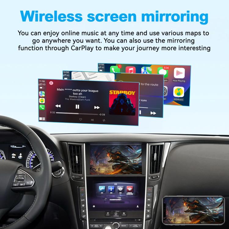 Wireless CarPlay Module Decoder, For Infiniti Q50/Q60/Q50L/QX50 2015-2019 JOYEAUTO WZIN-1, For Infiniti QX60/Q70 2015-2019 JOYEAUTO WZIN-2