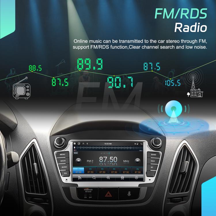 For Hyundai IX35 Car Central Control Screen Navigation Bluetooth Player, 4G+64G, 6G+128G