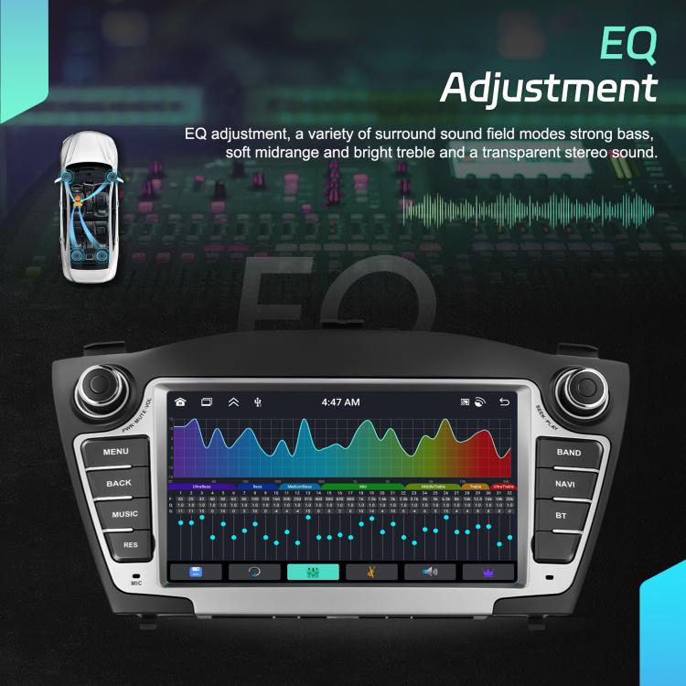 For Hyundai IX35 Car Central Control Screen Navigation Bluetooth Player, 4G+64G, 6G+128G