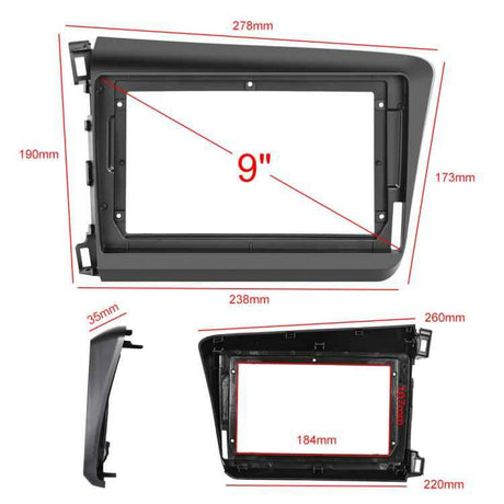 For Honda Civic Android 15 Car Navigation Bluetooth Player, 4-Core 2GB + 64GB, 4-Core 4GB + 64GB, 8-Core 6GB + 128GB