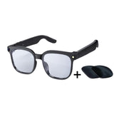 M02S Smart Glasses with 8MP HD Camera, 1080P Video, AI Voice Assistant, Recording, Translation, Transparent, Sunglasses, Photochromic, Transparent+Sunglasses, Transparent+Photochromic