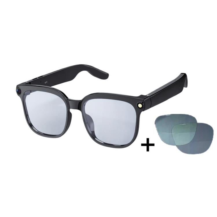 M02S Smart Glasses with 8MP HD Camera, 1080P Video, AI Voice Assistant, Recording, Translation, Transparent, Sunglasses, Photochromic, Transparent+Sunglasses, Transparent+Photochromic
