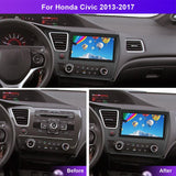 For Honda Civic US Left Hand Drive Android Car Central Control Screen Navigation Bluetooth Player,8-Core 4GB + 64GB, 8-Core 6GB + 128GB