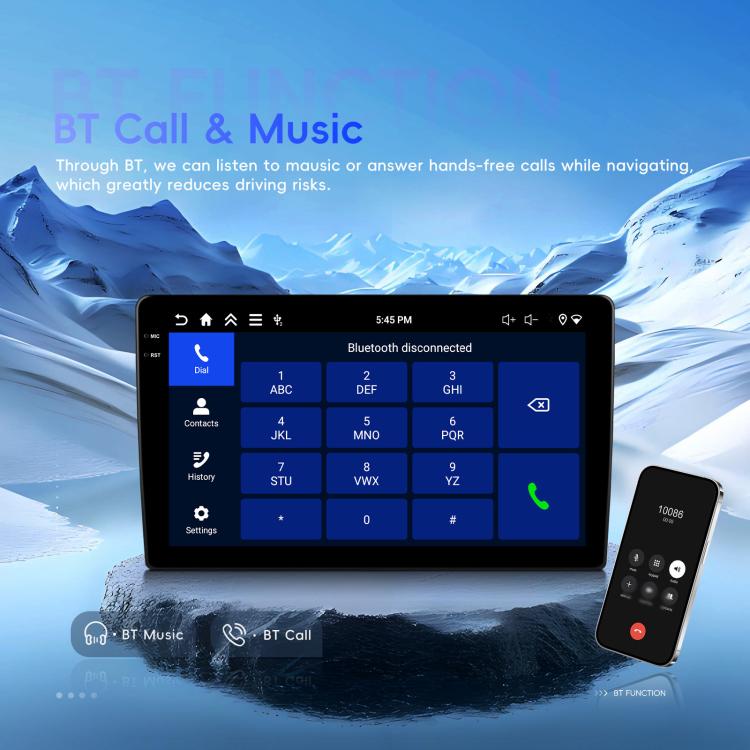 For Honda Civic US Left Hand Drive Android Car Central Control Screen Navigation Bluetooth Player,8-Core 4GB + 64GB, 8-Core 6GB + 128GB