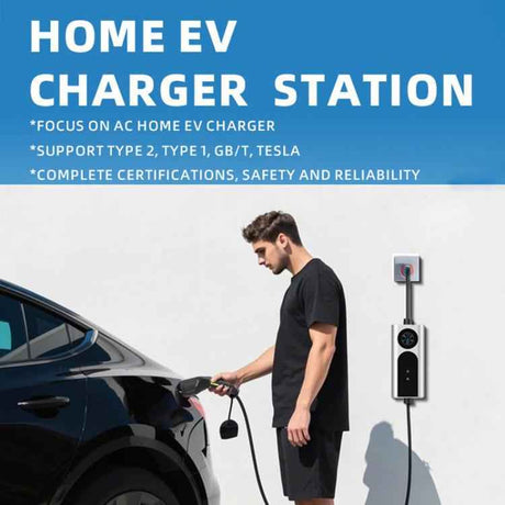 European Standard Portable Car Charger With Display Portable AC Charging Cable For Home Use, 7KW, 3.5KW, 11KW, 22KW