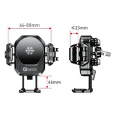 Kewig M33 Pro Shock-Absorbing Heat-Dissipating Wireless Charging Phone Mount Motorcycle Fan Cooling Anti-Shake Stand, Front Fork Mount