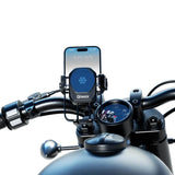 Kewig M33 Pro Shock-Absorbing Heat-Dissipating Wireless Charging Phone Mount Motorcycle Fan Cooling Anti-Shake Stand, Front Fork Mount